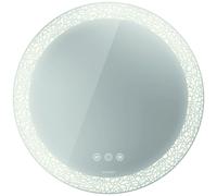 Duravit Happy D.2 Plus Miroirs ronds avec éclairage, version Icon, avec miroir chauffant, 700x700x55mm, blanc mat, HP7485S00000000, Exécution: Décoration de champ de lumière : radiale