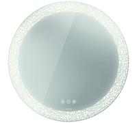 Duravit Happy D.2 Plus Miroirs ronds avec éclairage, version Icon, avec miroir chauffant, 900x900x55mm, blanc mat, HP7486S00000000, Exécution: Décoration de champ de lumière : radiale
