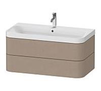 Duravit Happy D.2 Meuble avec vasque, 2 tiroirs, HP4348O7575, c-shaped
