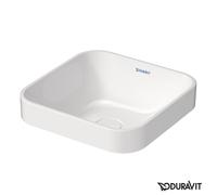 Duravit Happy D.2 lavabo 2359400000 40 x 40 cm, la terre, sans trou de coulée, trop - plein, de robinetterie, blanc