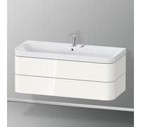 Duravit vasque à poser Happy D.2 Plus HP4349E22220000 117,5x49cm, 2 tiroirs, 2 trous pour robinetterie, blanc brillant