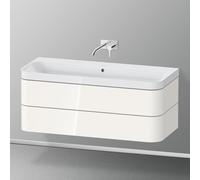 Duravit vasque à poser Happy D.2 Plus HP4349N22220000 117,5x49cm, 2 tiroirs, sans trou pour robinetterie, blanc brillant