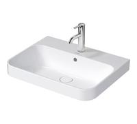 Duravit HappyD 2 Plus lavabo à poser avec trou de robinet avec trop-plein 60x46cm avec clapet push-open céramique m. WG blanc 23606000001