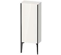 XViu Duravit 40x24x89cm de XV1305LB222 haute armoire, noir mat, porte à gauche, blanc haute brillance