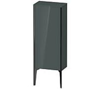 XViu Duravit 40x24x89cm de XV1305LB238 haute armoire, noir mat, porte à gauche, Dolomiti gris brillant haut