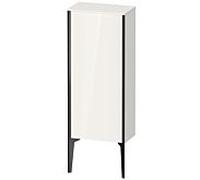 Duravit haut moyen XViu XV1305LB285 40x24x89cm, noir mat, porte à gauche, blanc brillant