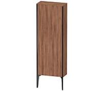 Duravit XViu XV1316 Armoire mi-haute verticale, 500x240 mm, hauteur 1330 mm, 1 butÃ©e de porte gauche, Couleur (avant/corps): noir mat/noyer naturel - XV1316LB279