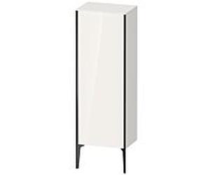 Duravit haut moyen XViu XV1326LB285 50x36x133cm, noir mat, porte à gauche, blanc brillant