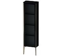 Duravit haut moyen XViu XV1365LB140 40x24x133cm, porte vitrée, champagne mat, porte à gauche, noir brillant