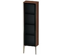 Duravit XViu XV1365 Armoire mi-haute avec porte vitrée verticale, à charniÚres à droite, 400x240 mm, hauteur 1330 mm, Couleur (avant/corps): champagne mat/americain.noyer. - XV1365RB113