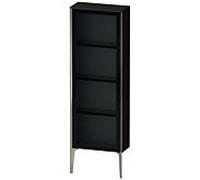 Duravit haut moyen XViu XV1366LB116 50x24x133cm, porte vitrée, champagne mat, porte à gauche, chêne noir