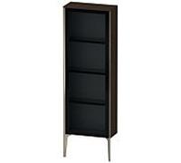 Duravit haut moyen XViu XV1366LB169 50x24x133cm, porte vitrée, champagne mat, porte à gauche, noyer brossé