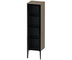 Duravit haut moyen XViu XV1367LB235 40x36x133cm, porte vitrée, noir mat, porte à gauche, chêne terra