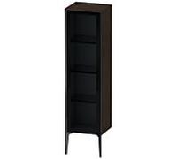 Duravit XViu XV1367 Armoire mi-haute avec porte vitrÃ©e verticale, articulÃ©e Ã gauche, 400x360 mm, hauteur 1330 mm, Couleur (avant/corps): noir mat/noyer brossÃ© - XV1367LB269