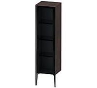 Duravit XViu XV1367 Armoire mi-haute avec porte vitrÃ©e, verticale, articulÃ©e Ã droite, 400x360 mm, hauteur 1330 mm, Couleur (avant/corps): noir mat/eiche dark geb. - XV1367RB272