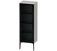 Duravit haut moyen XViu XV1368LB207 50x36x133cm, porte en verre, noir mat, porte à gauche, gris béton mat