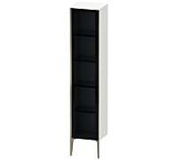 Duravit XViu XV1375 Armoire haute avec porte vitrÃ©e verticale, butÃ©e Ã droite, 400x360 mm, hauteur 1770 mm, Couleur (avant/corps): blanc mat/champagne matt - XV1375RB118