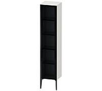 Duravit XViu XV1375 Armoire haute avec porte vitrée verticale, butée à droite, 400x360 mm, hauteur 1770 mm, XV1375RB285, Couleur: noir mat/blanc hgl.