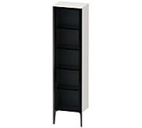 Duravit haut XViu XV1376RB222 50x36x177cm, porte en verre, noir mat, porte à droite, blanc haute brillance