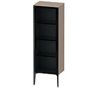 Duravit hauteur XViu XV1368RB275 50x36x133cm, porte en verre, noir mat, porte à droite, lin