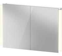 Duravit Ketho.2 armoire de toilette, version Better, éclairage LED, 2 portes, 1000x700x157mm, prise E, K27137000001010, Exécution: avec éclairage du lavabo