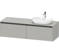 Duravit Ketho.2 bÃ¢ti-support pour lavabo, dÃ©coupe de la vasque Ã droite, 1600x459x550mm, K24889R, Coloris: DÃÂ©cor gris bÃÂ©ton mat - K24889R07070000