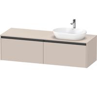 Duravit Ketho.2 bâti-support pour lavabo, découpe de la vasque à droite, 1600x459x550mm, K24889R, Couleur: DÃ©cor taupe mat