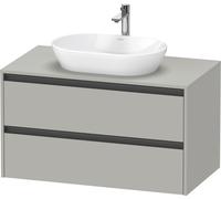 Duravit Ketho.2 bÃ¢ti-support pour lavabo, 1000x568x550mm, K248960, Coloris: DÃÂ©cor gris bÃÂ©ton mat - K24896007070000