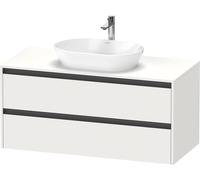 Duravit Ketho.2 bâti-support de lavabo sur console suspendu, 1200x568x550mm, 2 tiroirs, K24897018180000, Couleur: Décor blanc mat