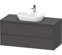 Duravit Ketho.2 bâti-support de lavabo sur console suspendu, 1200x568x550mm, 2 tiroirs, K24897049490000, Couleur: Décor graphite mat