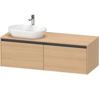 Duravit Ketho.2 bÃ¢ti-support pour lavabo, dÃ©coupe de la vasque Ã gauche, 1400x459x550mm, K24888L, Coloris: ChÃªne Nature - K24888L30300000
