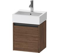 Duravit Ketho.2 bâti-support de lavabo suspendu, 1 porte, charnière à gauche, 434x440x338mm, pour Vero Air 072445, K25070L21210000, Couleur: DÃ©cor noyer foncÃ©