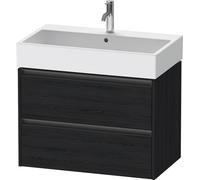 Duravit Ketho.2 bâti-support de lavabo suspendu, 2 tiroirs, 784x440x460mm, pour Vero Air 235080, K25277016160000, Couleur: Décor chêne noir mat