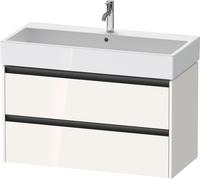 Duravit Ketho.2 bâti-support de lavabo suspendu, 2 tiroirs, 984x440x460mm, pour Vero Air 235010, K25278022220000, Couleur: Décor blanc brillant