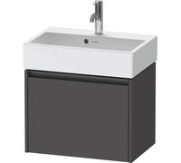 Duravit Ketho.2 bâti-support de lavabo suspendu, Compact, 584x440x390mm, pour Vero Air 236860, 1 tiroir, K25073049490000, Couleur: Décor graphite mat