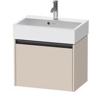 Duravit Ketho.2 bâti-support de lavabo suspendu, Compact, 584x440x390mm, pour Vero Air 236860, 1 tiroir, K25073083830000, Couleur: Décor taupe super mat