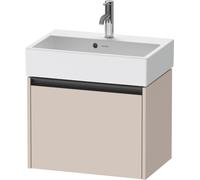 Duravit Ketho.2 bâti-support de lavabo suspendu, Compact, 584x440x390mm, pour Vero Air 236860, 1 tiroir, K25073091910000, Couleur: DÃ©cor taupe mat