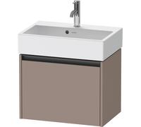 Duravit Ketho.2 bâti-support de lavabo suspendu, Compact, 584x440x390mm, pour Vero Air 236860, 1 tiroir, K25073043430000, Couleur: Décor basalte mat