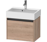 Duravit Ketho.2 bâti-support de lavabo suspendu, Compact, 584x440x390mm, pour Vero Air 236860, 1 tiroir, K25073055550000, Couleur: Décor chêne marbré