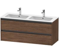 Duravit Ketho.2 bâti-support lavabo suspendu, 2 tiroirs, 1280x550x480mm, pour ME by Starck 233613, K25266021210000, Couleur: DÃ©cor noyer foncÃ©
