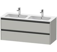 Duravit Ketho.2 bâti-support lavabo suspendu, 2 tiroirs, 1280x550x480mm, pour ME by Starck 233613, K25266007070000, Couleur: DÃ©cor gris bÃ©ton mat