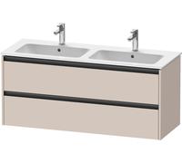 Duravit Ketho.2 bâti-support lavabo suspendu, 2 tiroirs, 1280x550x480mm, pour ME by Starck 233613, K25266091910000, Couleur: DÃ©cor taupe mat