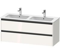 Duravit Ketho.2 bâti-support lavabo suspendu, 2 tiroirs, 1280x550x480mm, pour ME by Starck 233613, K25266022220000, Couleur: Décor blanc brillant