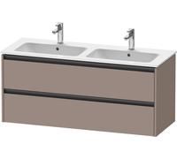 Duravit Ketho.2 bâti-support lavabo suspendu, 2 tiroirs, 1280x550x480mm, pour ME by Starck 233613, K25266043430000, Couleur: Décor basalte mat