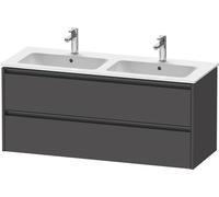 Duravit Ketho.2 bâti-support lavabo suspendu, 2 tiroirs, 1280x550x480mm, pour ME by Starck 233613, K25266049490000, Couleur: Décor graphite mat