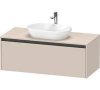 Duravit Ketho.2 bâti-support pour lavabo en console, 1200x459x550mm, 1 tiroir, K24887083830000, Couleur: Décor taupe super mat
