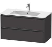 Duravit Ketho.2 bâti-support pour lavabo suspendu, 2 tiroirs, 1010x550x480mm, pour ME by Starck 233610, K25264080800000, Couleur: Décor graphite super mat