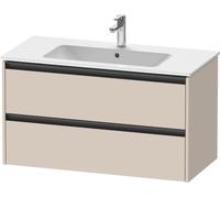 Duravit Ketho.2 bâti-support pour lavabo suspendu, 2 tiroirs, 1010x550x480mm, pour ME by Starck 233610, K25264083830000, Couleur: Décor taupe super mat