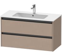 Duravit Ketho.2 bâti-support pour lavabo suspendu, 2 tiroirs, 1010x550x480mm, pour ME by Starck 233610, K25264075750000, Couleur: Décor lin mat