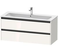 Duravit Ketho.2 bâti-support pour lavabo suspendu, 2 tiroirs, 1210x550x480mm, pour ME by Starck 233612,236112, K25265022220000, Couleur: Décor blanc brillant